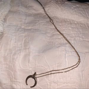 gold crescent moon necklace